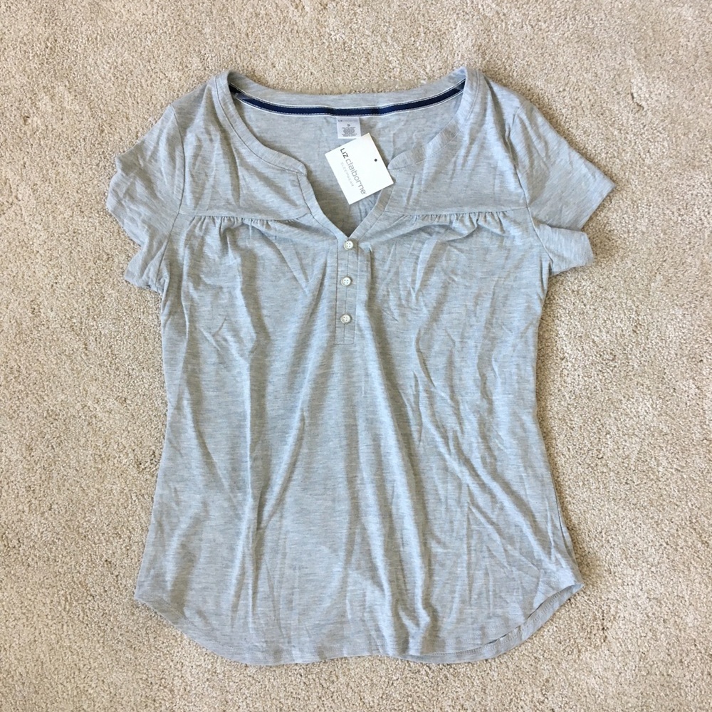 Gray Sleepwear PJ Top